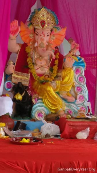 Ganesha of Palm Medows ka Raja, Makarba, Ahmedabad 2017